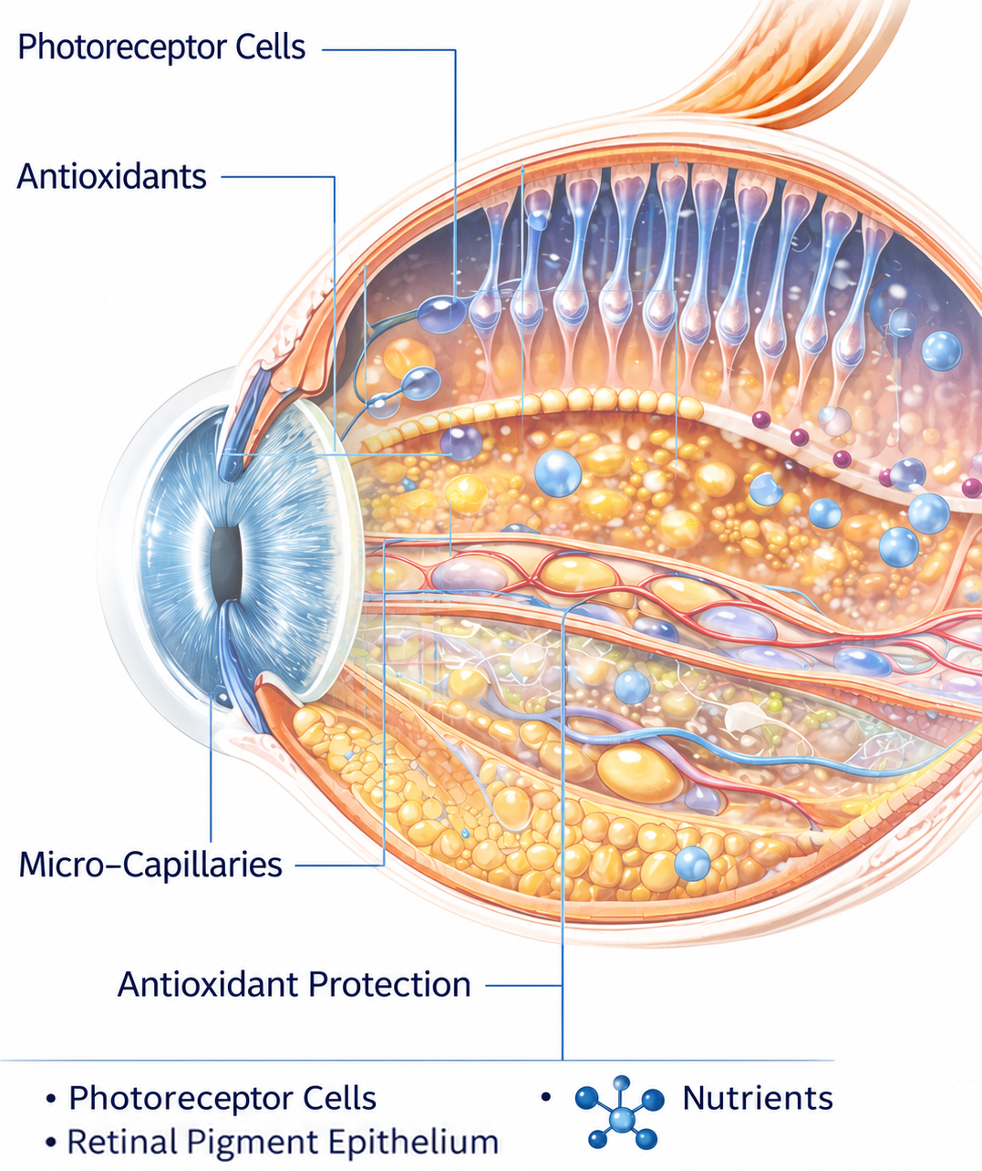 Eye cellular systems illustration