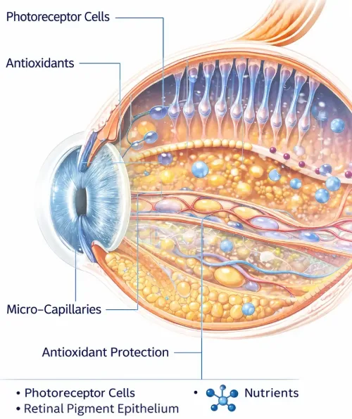 Eye cellular systems illustration