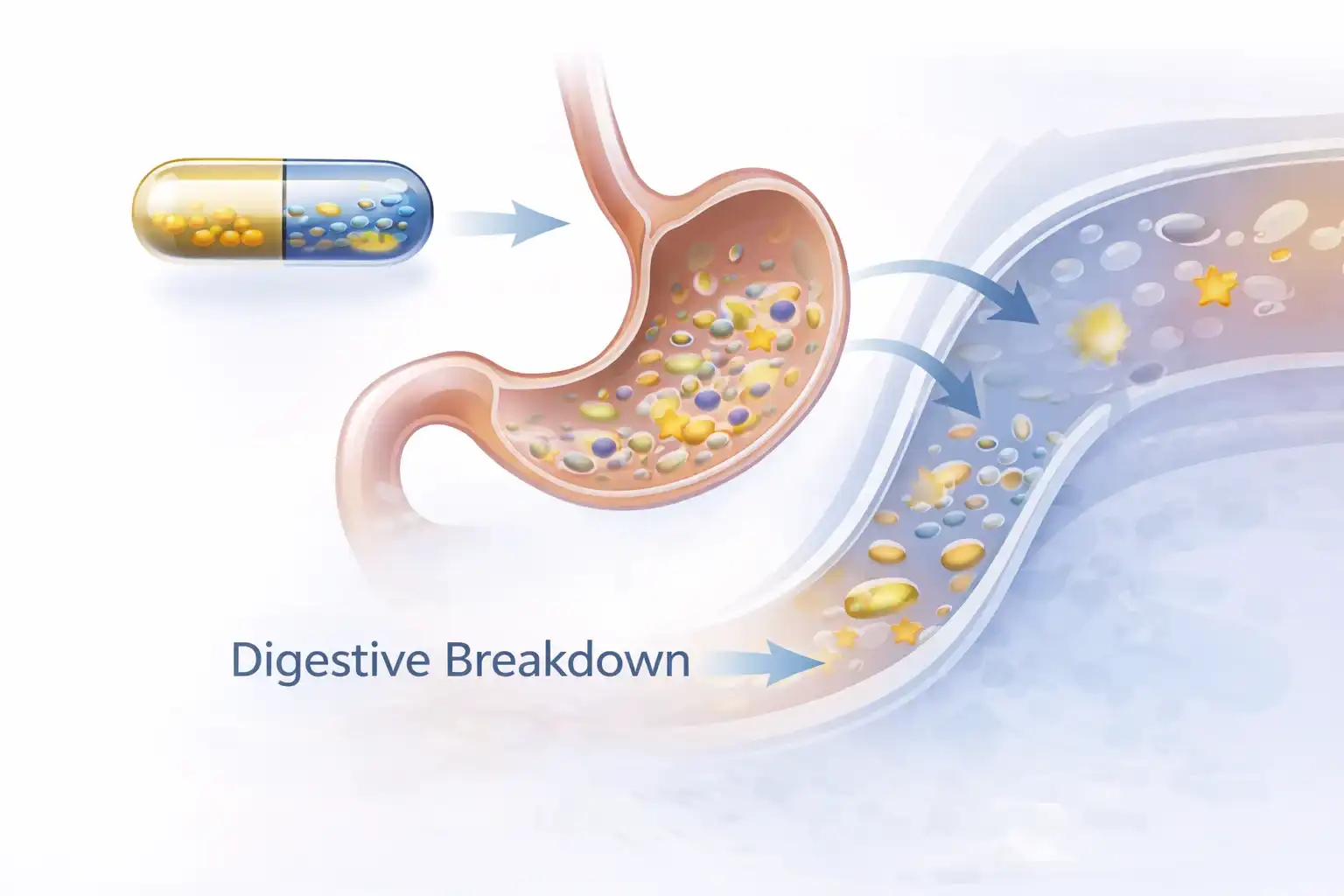 Traditional pill-based delivery diagram